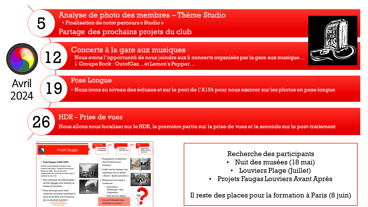 Projets du Photo Club